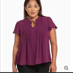 Torrid Plum Button-Down Blouse